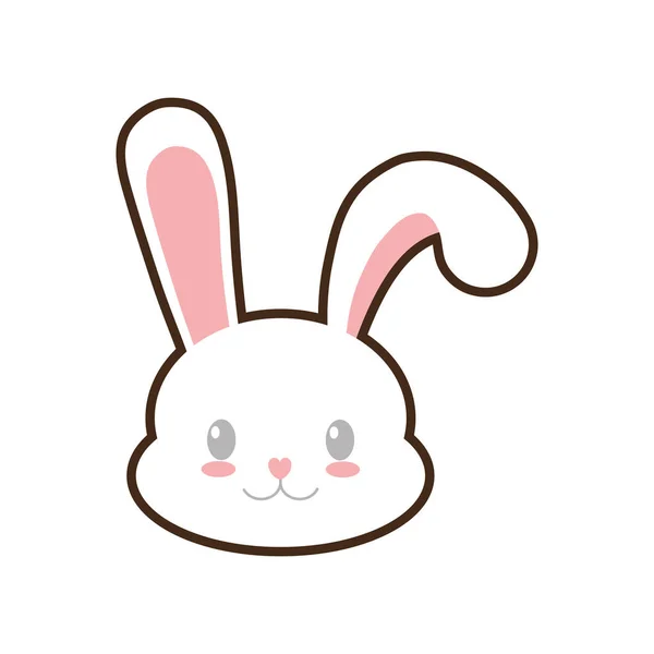 Conejito de Pascua cara linda conejo — Vector de stock