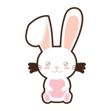 Tasarım oturan Paskalya tavşanı wiskers