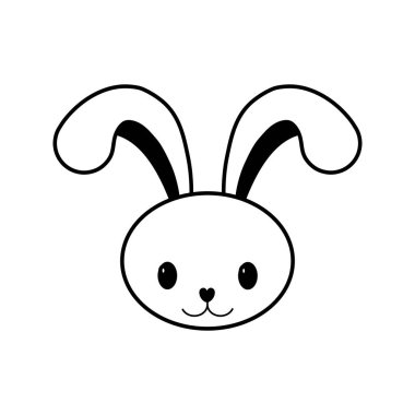 Paskalya yüz bunny çizgi