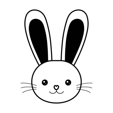 Paskalya tavşanı yüz bıyık hayvan hattı