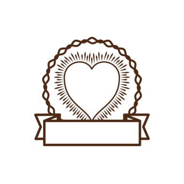 Vintage kalp dekoratif kurdele