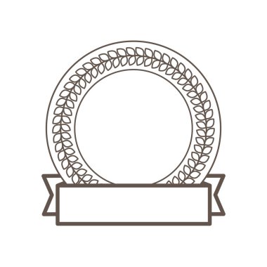 etiket yuvarlak dekoratif çerçeve defne şerit