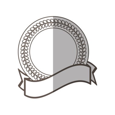 etiket yuvarlak dekoratif defne şerit gölge