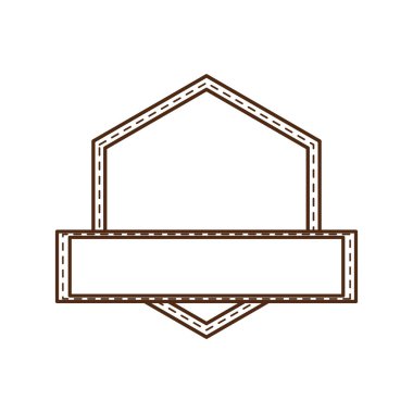 geometrik etiket dekoratif kurdele