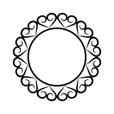 yuvarlak geometrik dekoratif çerçeve büyük başlığı