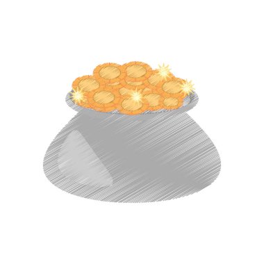 Çizim kazan altın sikke st patricks günü