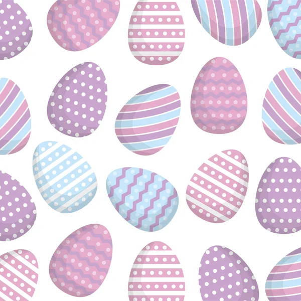 Huevos de Pascua diseño de patrón sin costura — Vector de stock