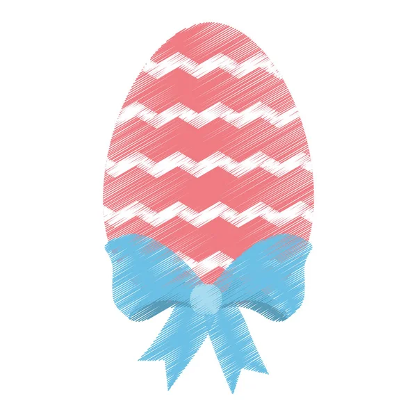 Huevo de Pascua con arco — Vector de stock