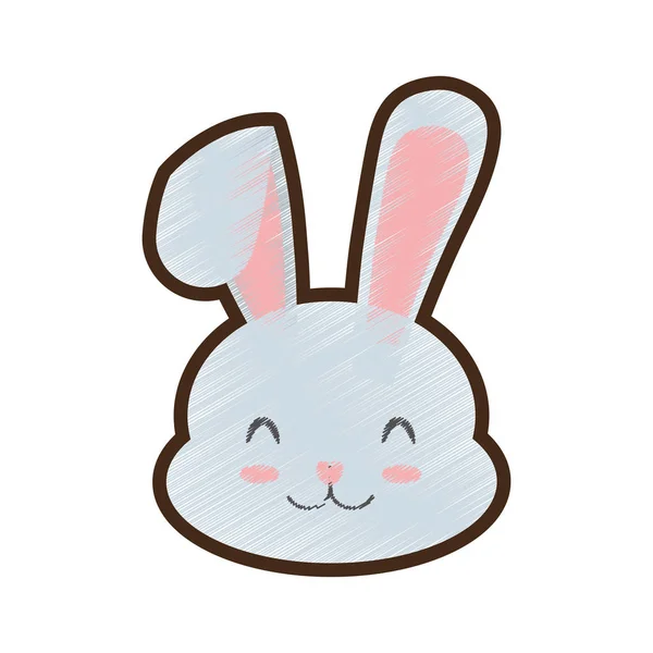 Paskalya tavşanı clossed gözleri çizim — Stok Vektör