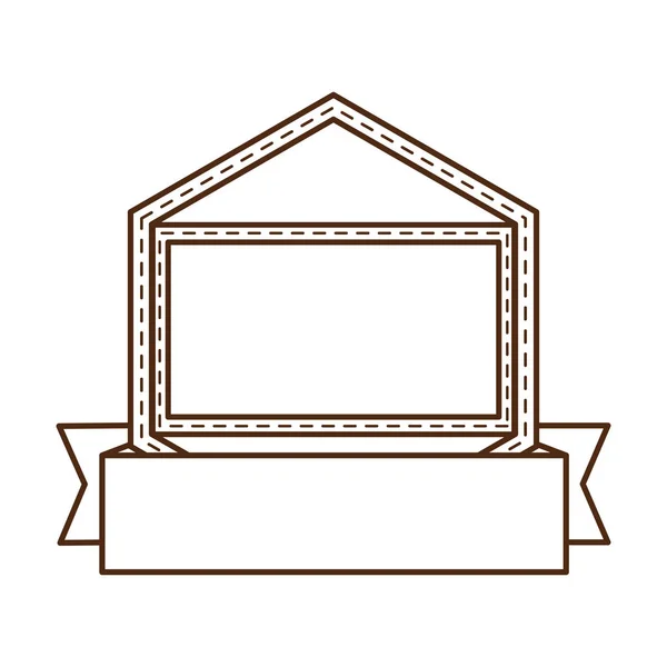 Marco decorativo geométrico banner — Archivo Imágenes Vectoriales