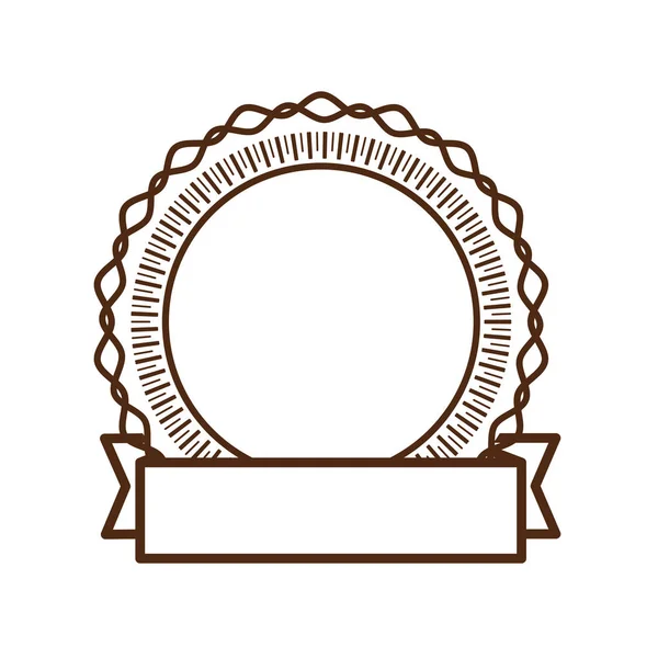 Emblema redondo banner quadro decorativo — Vetor de Stock
