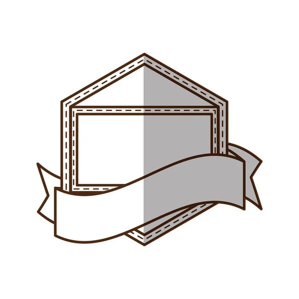 Marco decorativo geométrico bandera sombra — Vector de stock