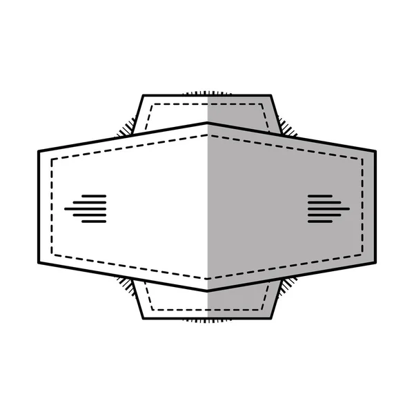 Geometrik etiket dekoratif gölge — Stok Vektör