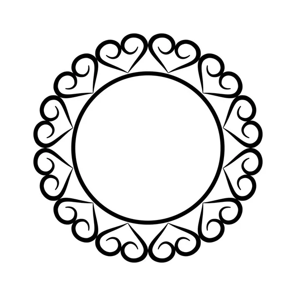 Круглий геометричний декоративний банер рамки — стоковий вектор