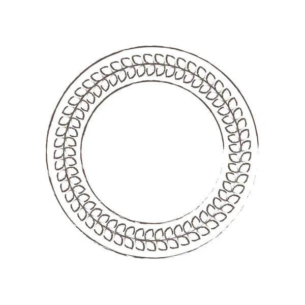 Cirkel Decoratief frame pictogram — Stockvector