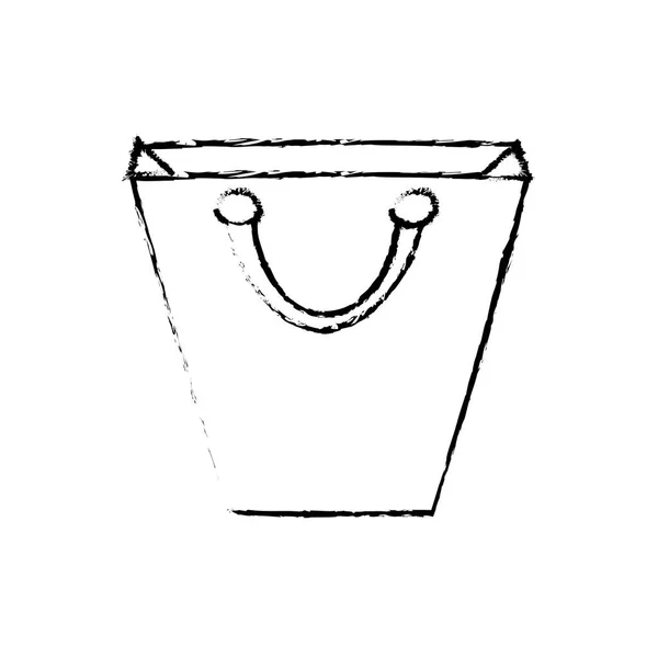 Bag gift paper shopping sketch — Stock Vector