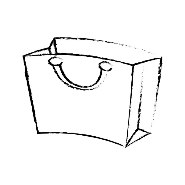 Pakket winkelen handvat sketch — Stockvector