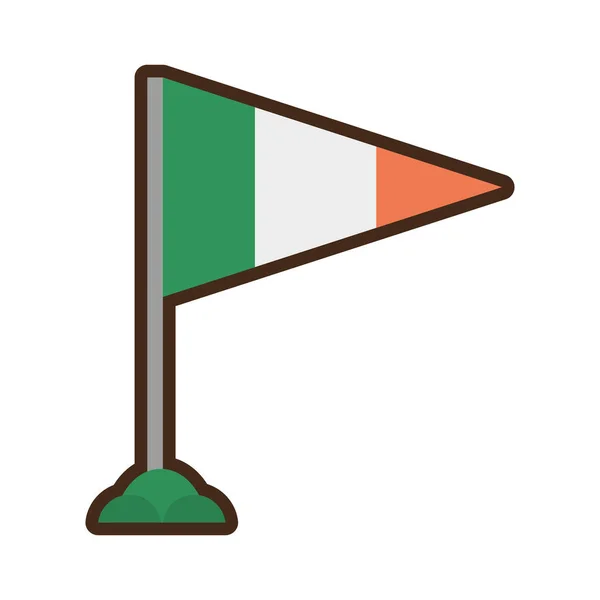 St patricks den Irská vlajka oslava — Stockový vektor