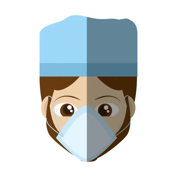 Face doctor mask medical — Stock Vector