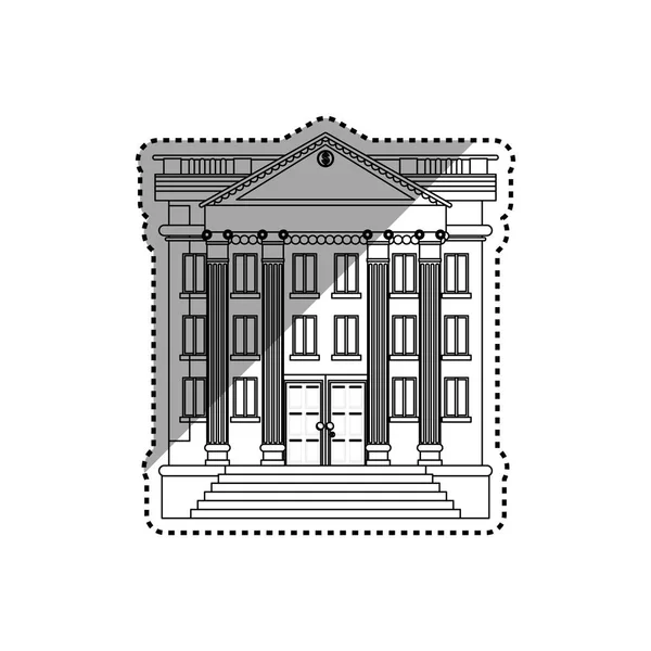 Símbolo de edifício de banco —  Vetores de Stock