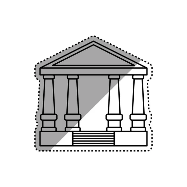 Bank building symbol — Stock Vector