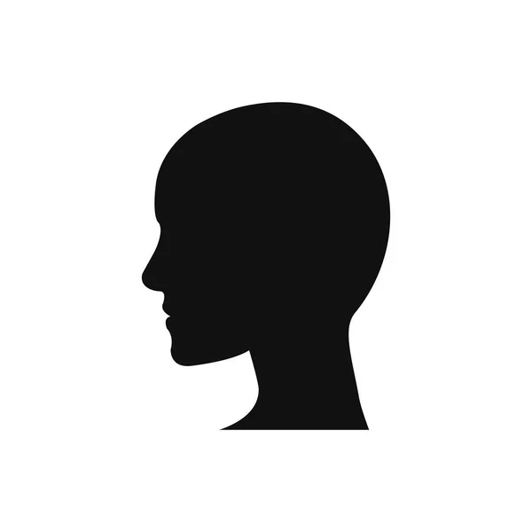 Human head silhouette — Stock Vector