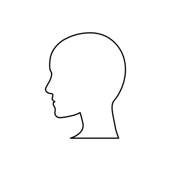 Human head silhouette — Stock Vector