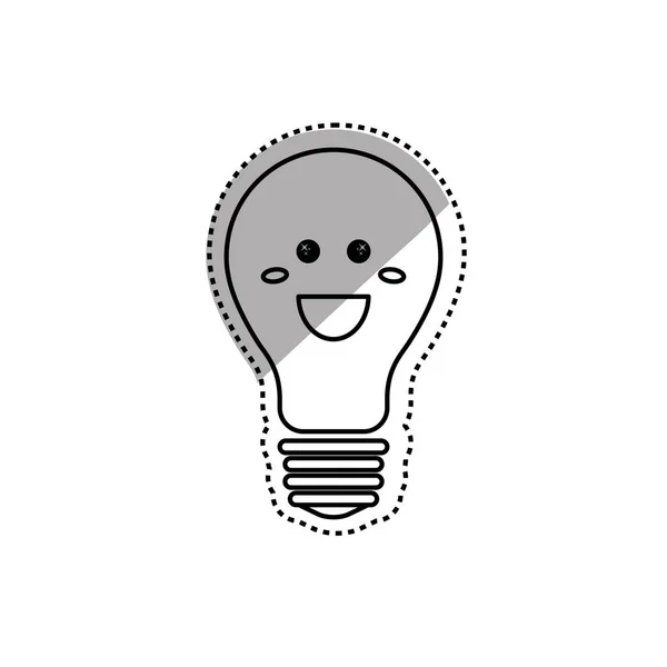 Bulb light cartoon icon vector illustration — Stock Vector