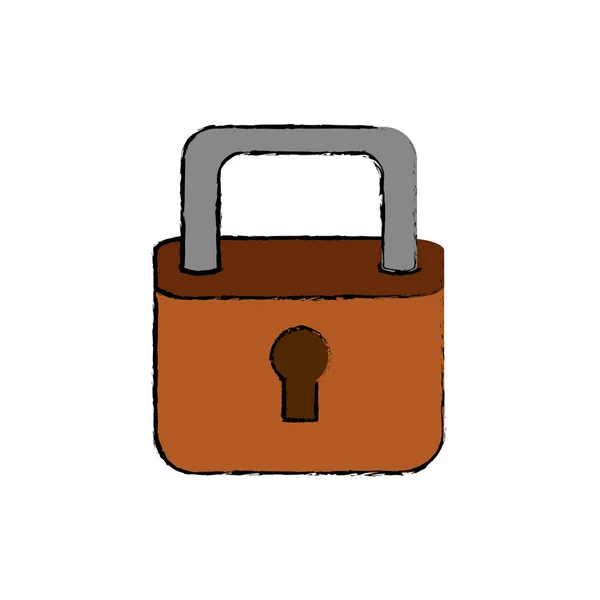 Padlock security symbol — Stock Vector