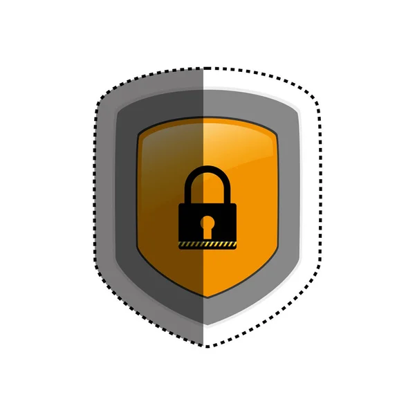 Padlock security symbol — Stock Vector