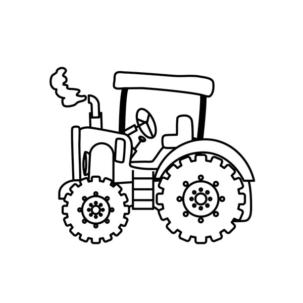 Tractor farm machinery — Stock Vector