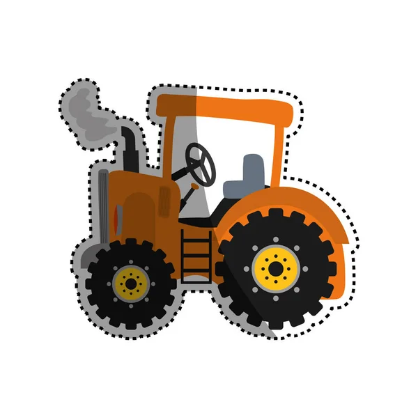 Tractor farm machinery — Stock Vector