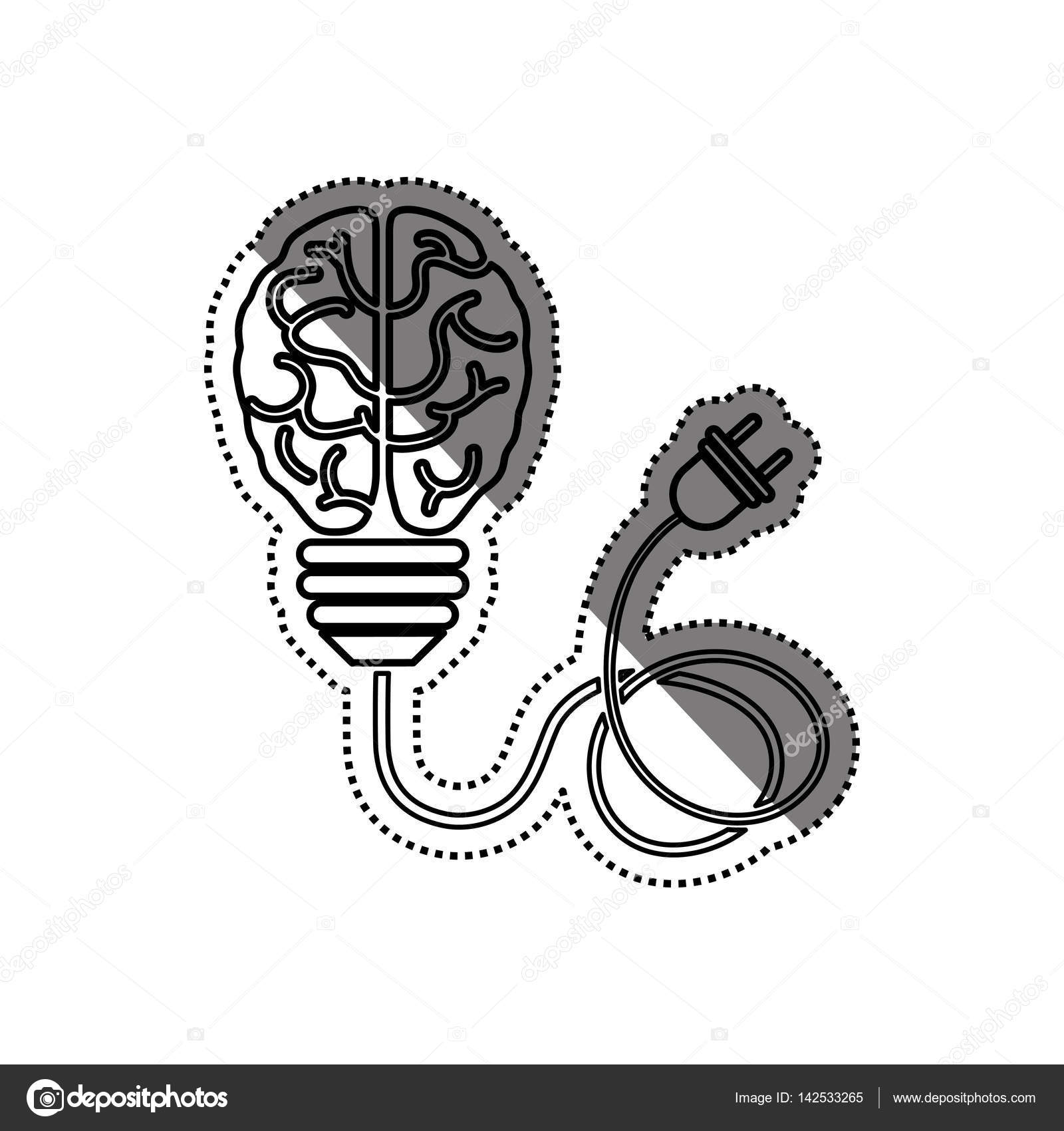 Gluhbirnenidee Und Menschliches Gehirn Vektorgrafik Lizenzfreie Grafiken C Djv Depositphotos