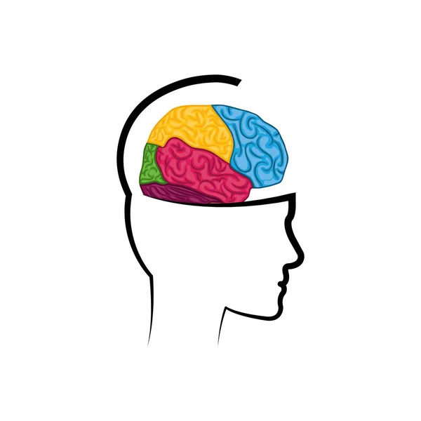 Symbol ludzkiego mózgu — Wektor stockowy