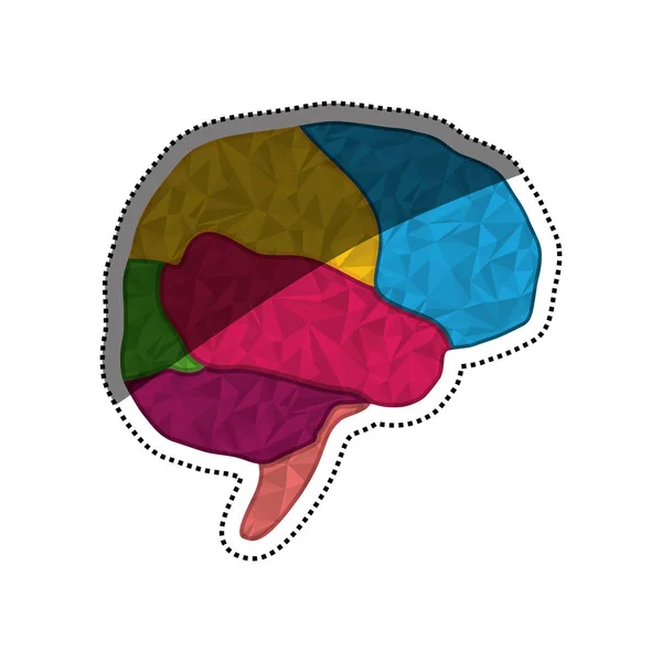 Símbolo cerebral humano — Vector de stock