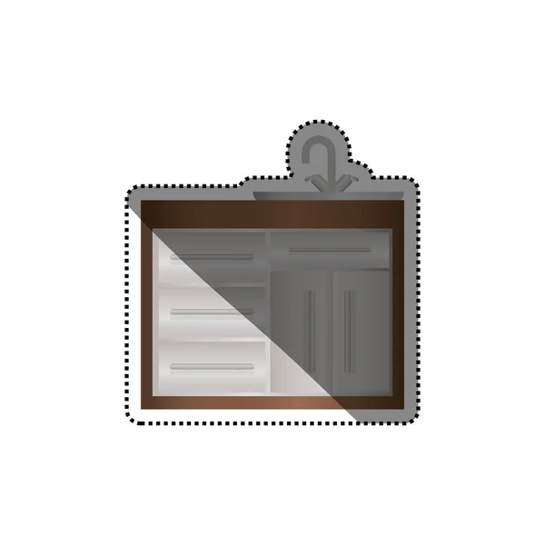 Conception d'armoire de cuisine — Image vectorielle