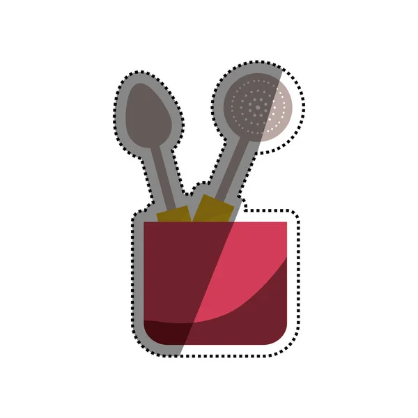 Cucina utensile cuoco — Vettoriale Stock