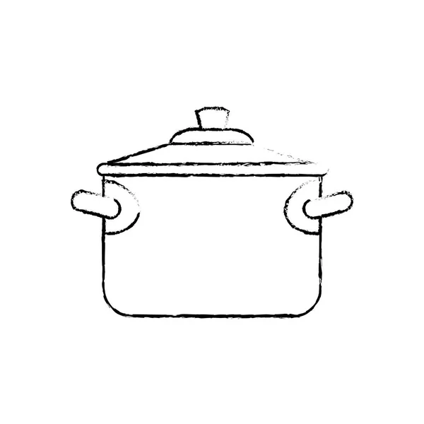 Saucepan cookware equipment — Stock Vector