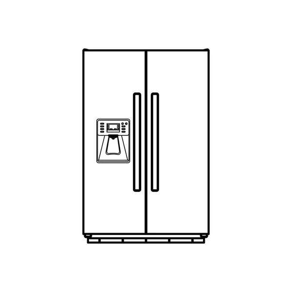 Appareil ménager réfrigérateur — Image vectorielle