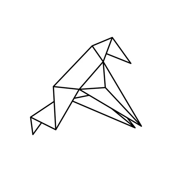 Origami kağıt sanat — Stok Vektör