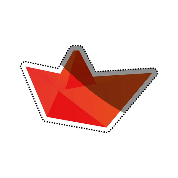 Buque de vela origami — Vector de stock