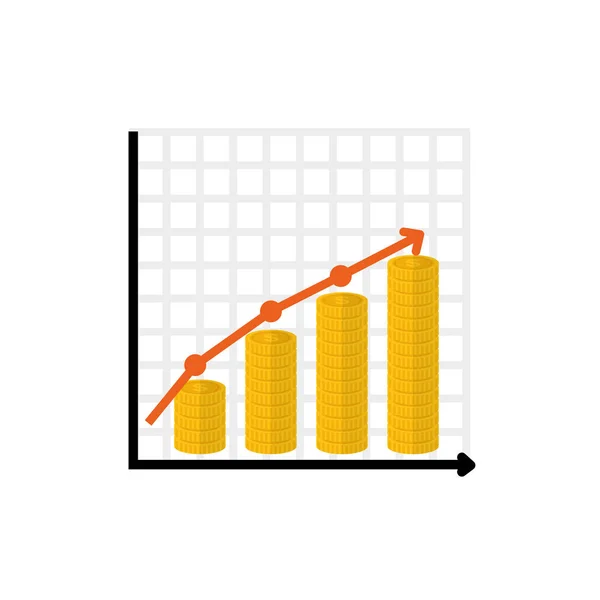 Símbolo de crecimiento financiero — Archivo Imágenes Vectoriales