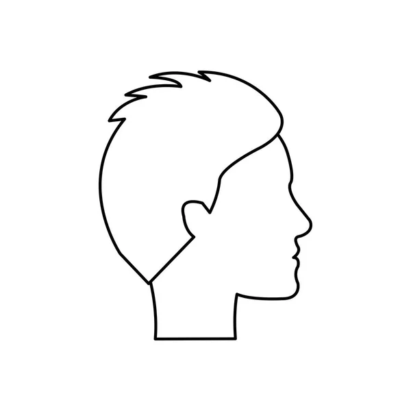 Hombre cabeza sin rostro — Vector de stock