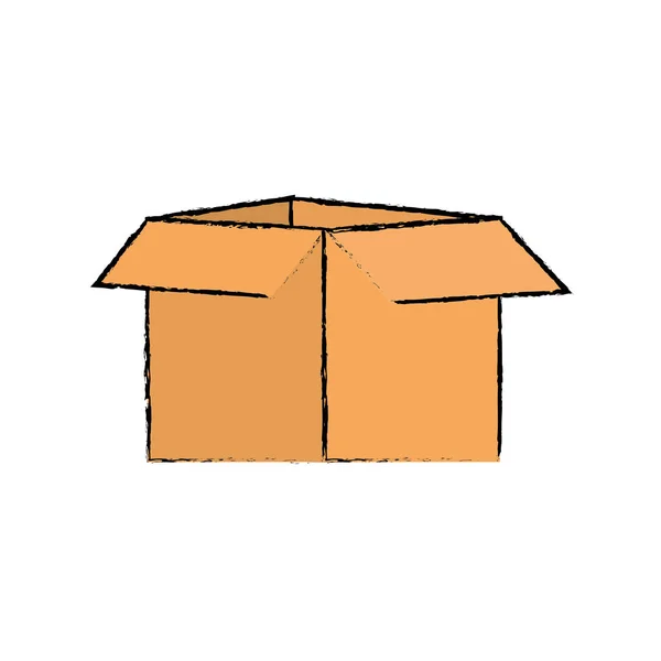 Caja de cartón de entrega — Vector de stock