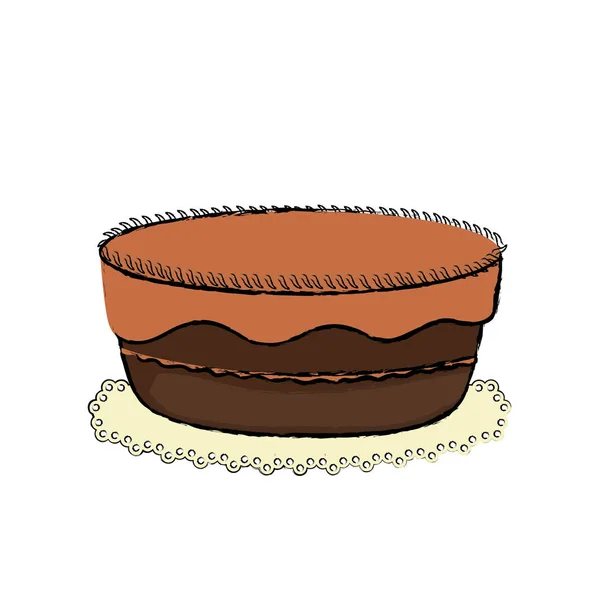 Délicieux gâteau d'anniversaire — Image vectorielle