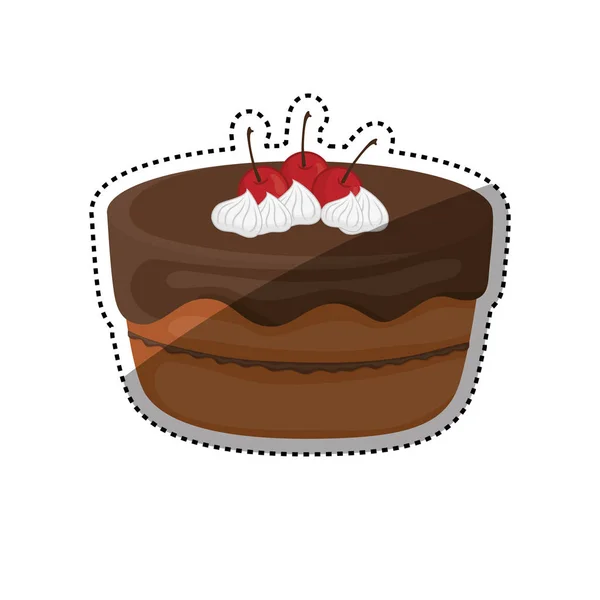 Delicioso pastel de cumpleaños — Vector de stock