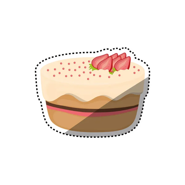 美味的生日蛋糕 — 图库矢量图片