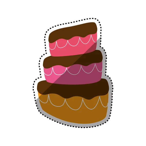 Νόστιμη τούρτα γενεθλίων — Διανυσματικό Αρχείο