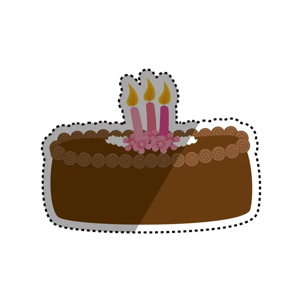 Pyszny tort urodzinowy — Wektor stockowy