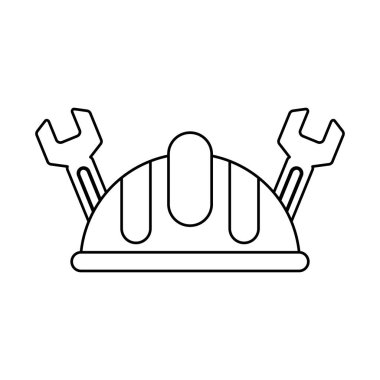 İnşaat araçları sembol simge vektör çizim grafik tasarım